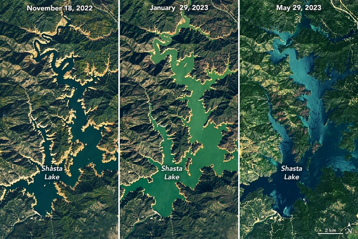 Shasta Lake Californias largest reservoir filled to nearly 100 percent capacity last month